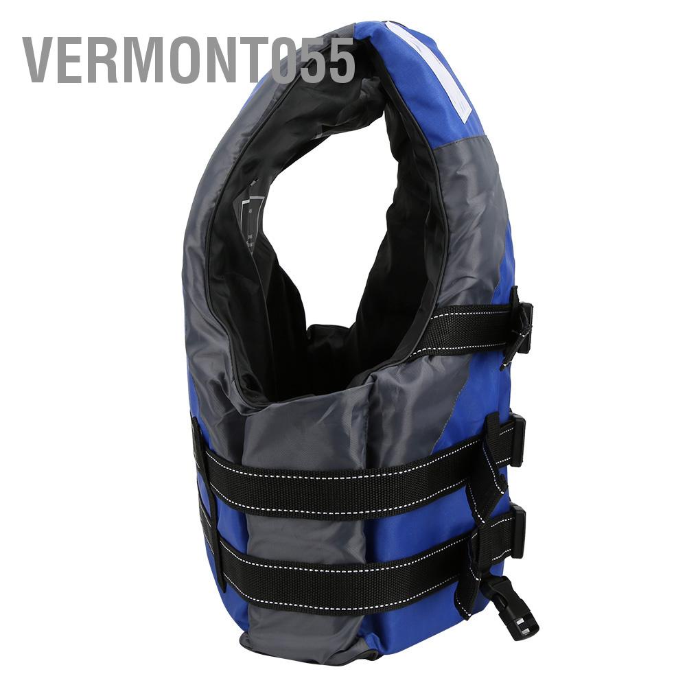 Vermont055 Áo phao chuyên nghiệp dành cho người lớn khoác bảo vệ an toàn khi bơi Lặn với ống thở Đi thuyền trên suối-Đi bộ đường dài màu xanh lam
