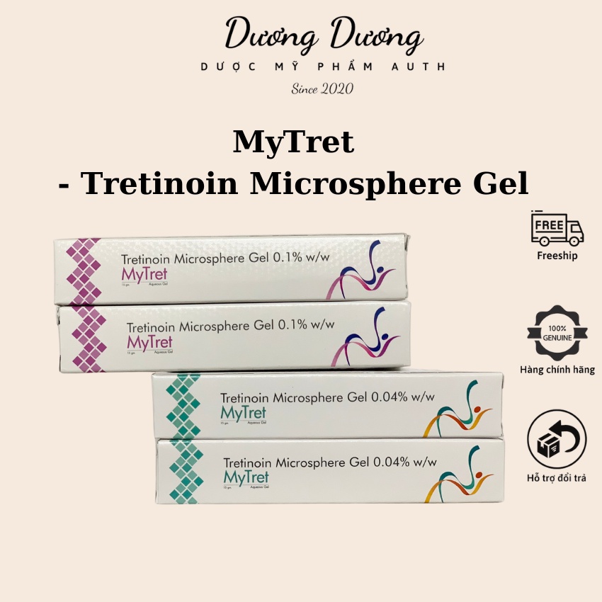 Tretinoin Microsphere Gel MyTret 0.04% - 0.1% - Gel hỗ trợ giảm mụn, chống lão hóa