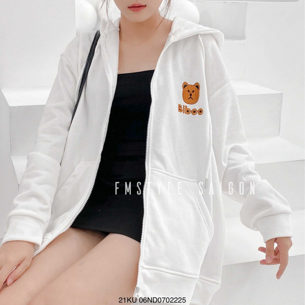 Áo khoác có nón thêu BIBOO chống nắng ulzzang thời trang nữ FmStyle SaiGon 21KU06ND0702 | BigBuy360 - bigbuy360.vn