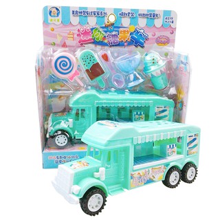 Đồ Chơi Xe Chở Kem Cho Bé Gái Thiết Kế Bắt Mắt Chất Liệu An Toàn