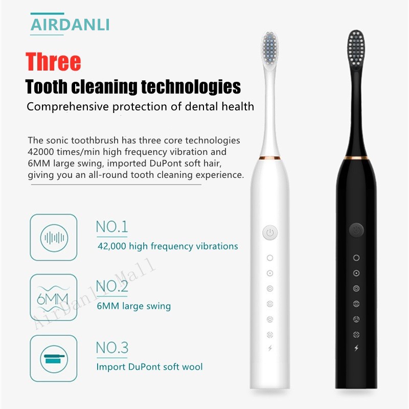 Airdanli USB rechargeable electric toothbrush X3