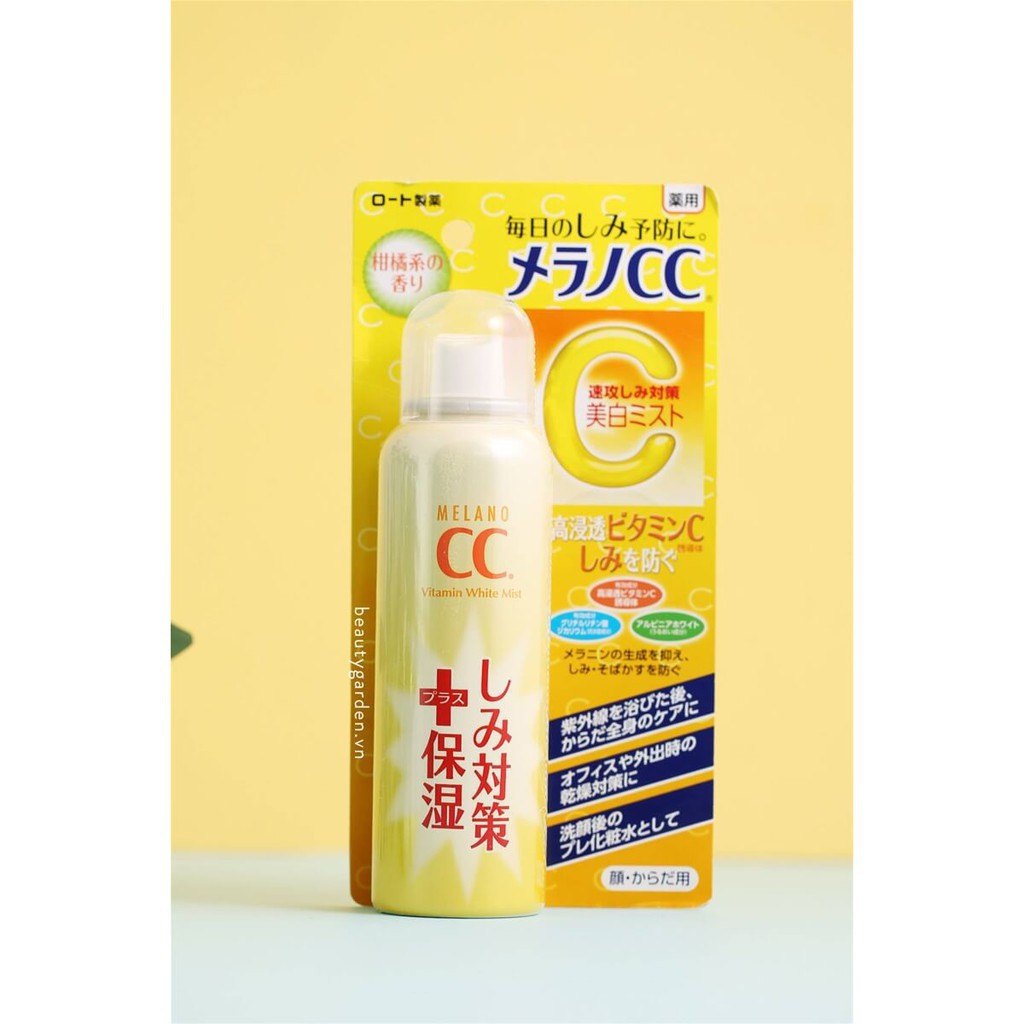 XỊT KHOÁNG SÁNG DA ROHTO CC MELANO VITAMIN WHITE SPRAY MIST 100G CHÍNH HÃNG - 6611