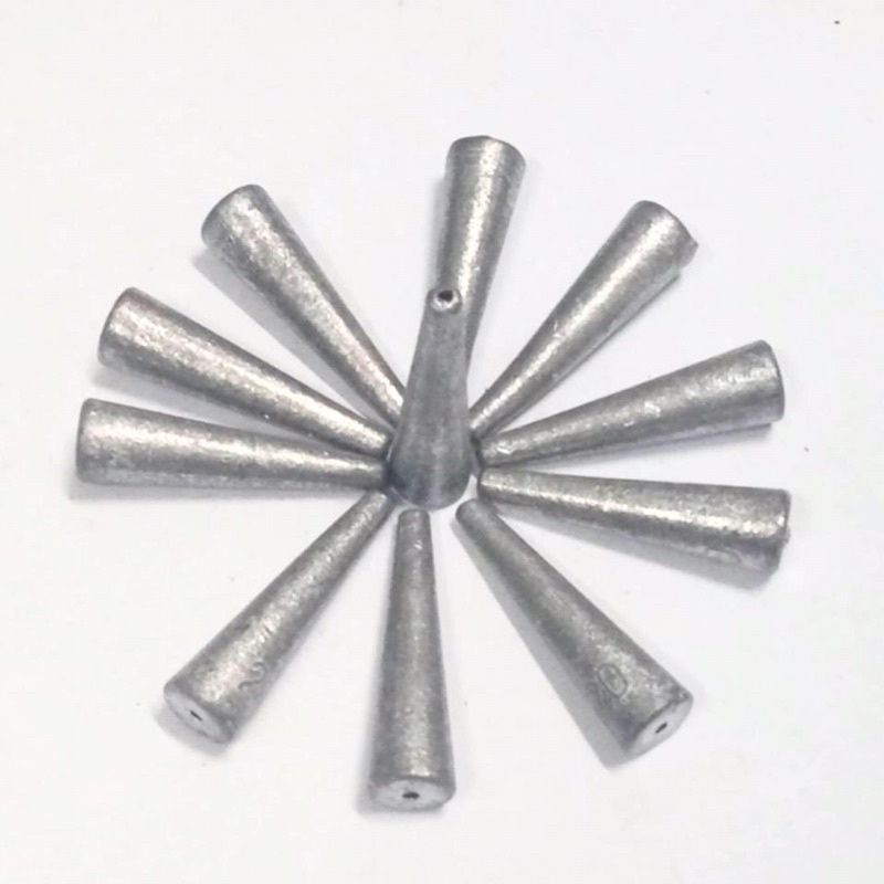 Chì Câu Cá Hình nón Xuyên Tâm ,Chì Đẹp Đủ size 5g đến 200g