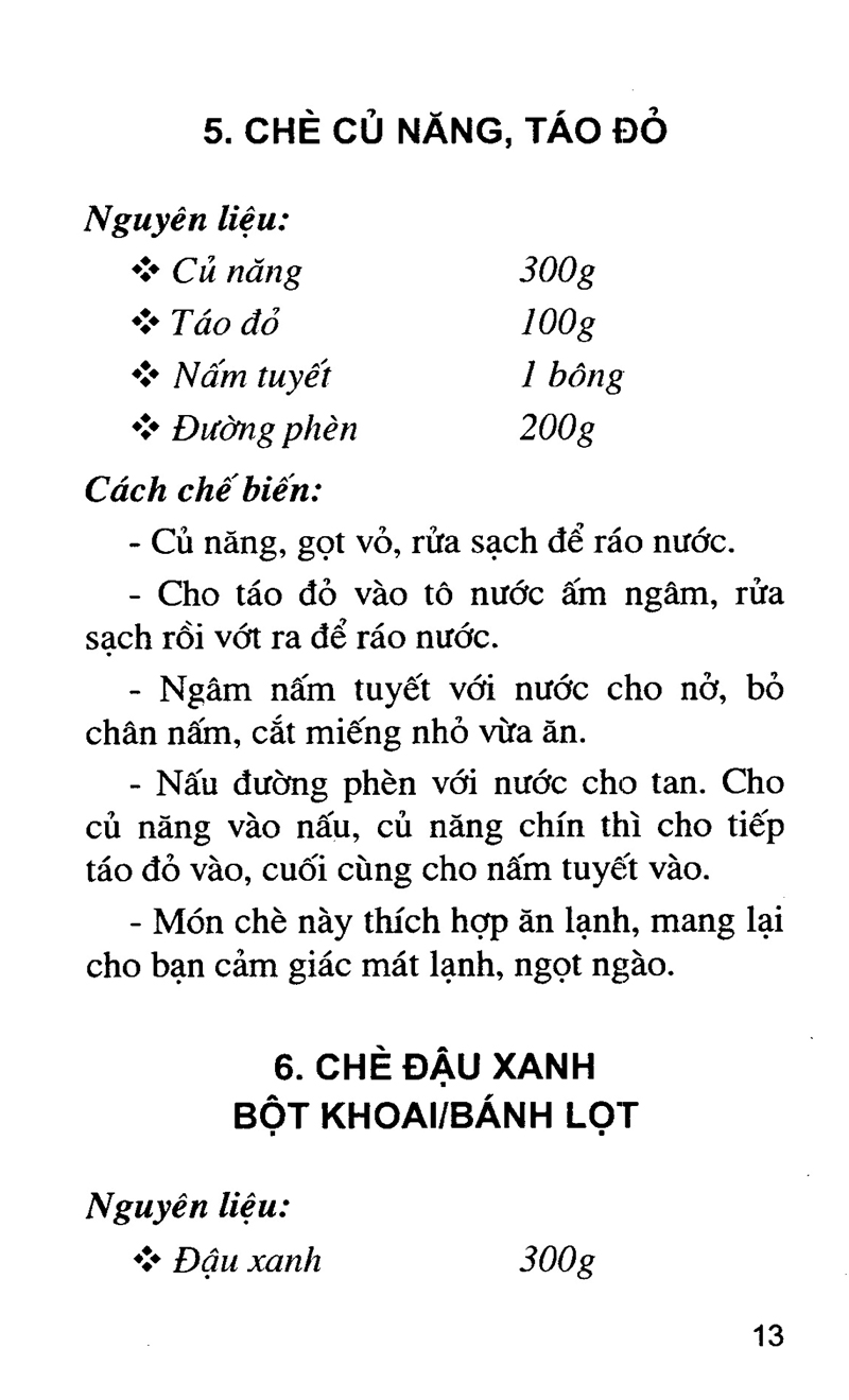 Sách Các Món Chè Và Bánh Truyền Thống (Tái Bản)