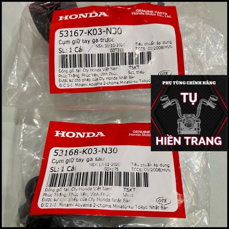 Combo cụm giữ tay ga trước-sau zin Winner v1/ Winner X chính hãng HONDA