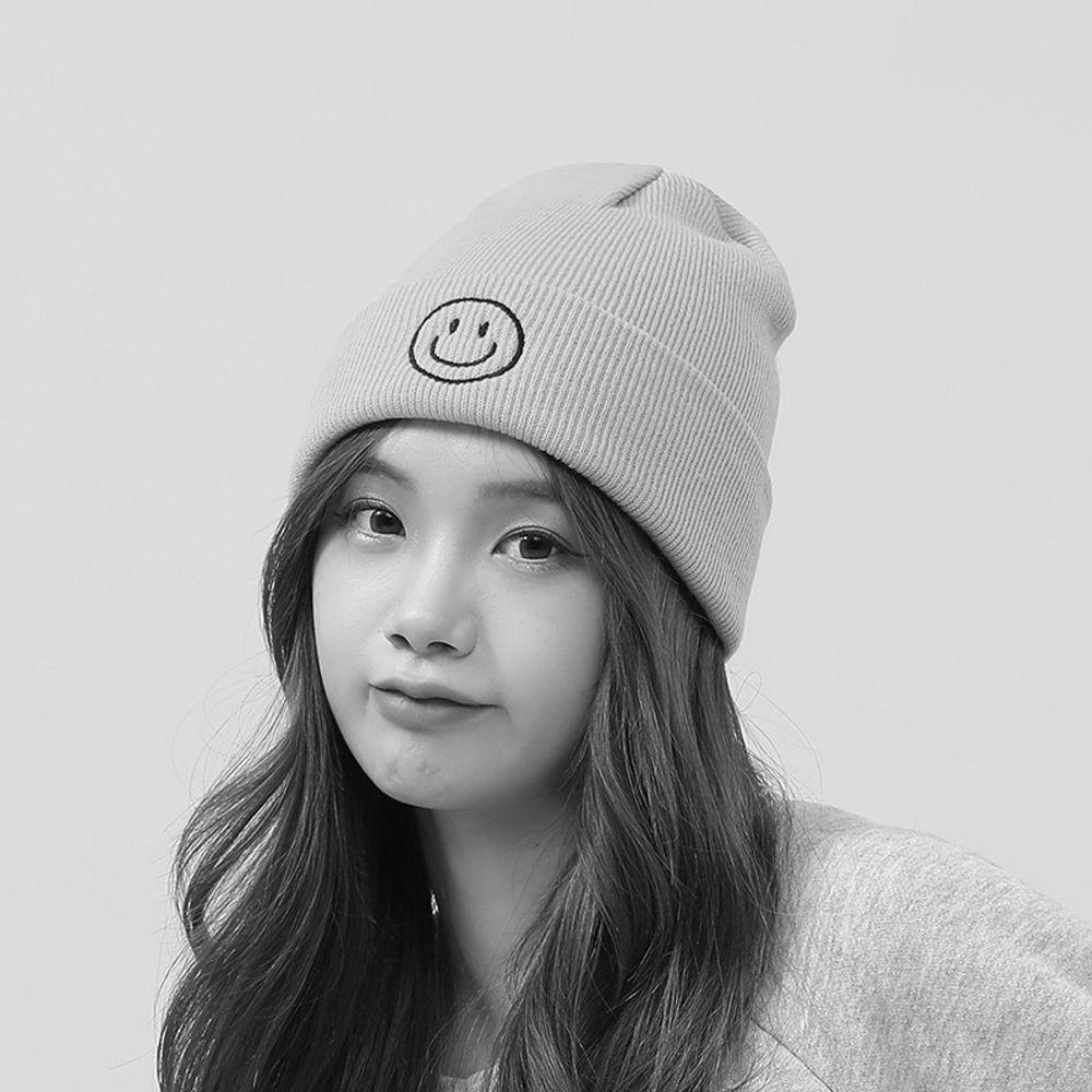 Mũ Len Beanie Họa Tiết Mặt Cười Thời Trang Cho Nam Và Nữ