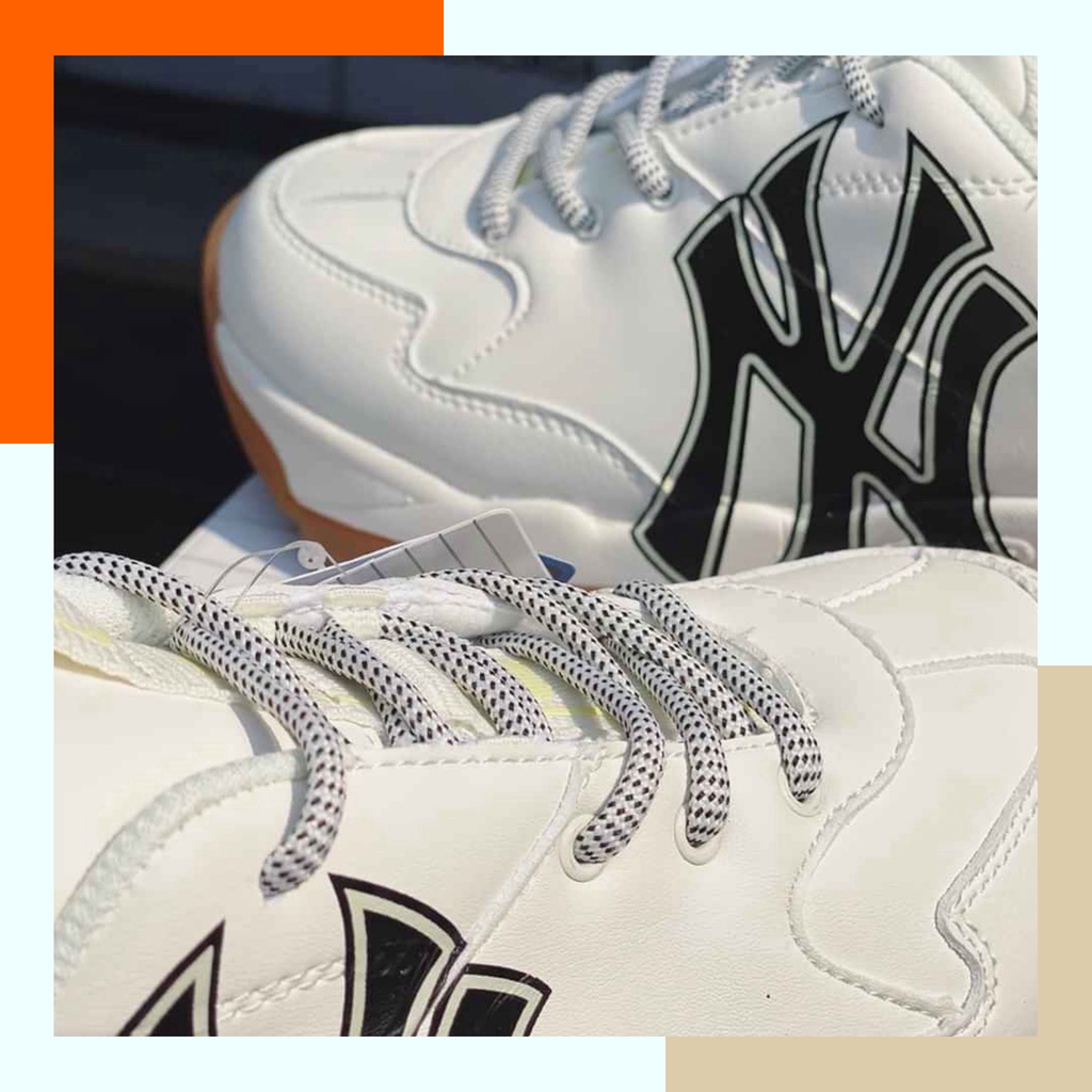 Giày MLB NY Đế Nâu Cao Cấp Tăng Chiều Cao 6cm Nam Nữ Hàng Cao Cấp Full Box + Bill | BigBuy360 - bigbuy360.vn
