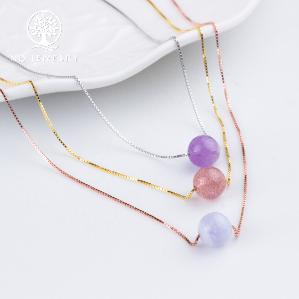 Dây chuyền bạc mảnh 45cm chốt vặn có dây xích- NQ Jewelry