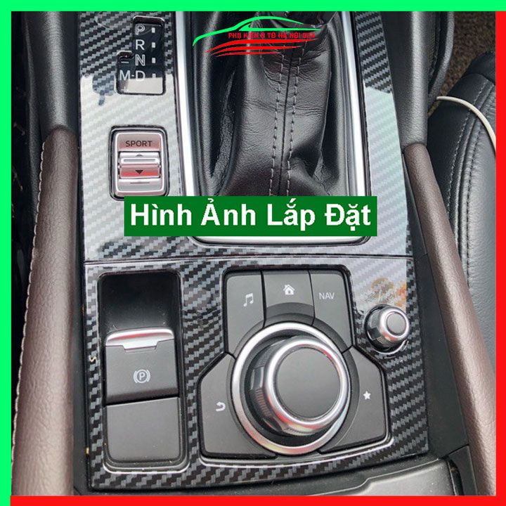 Ốp nội thất cho xe ô tô Mazda 3 2017 2018 2019 vân cacbon bảo vệ chống trầy xước và làm đẹp xe