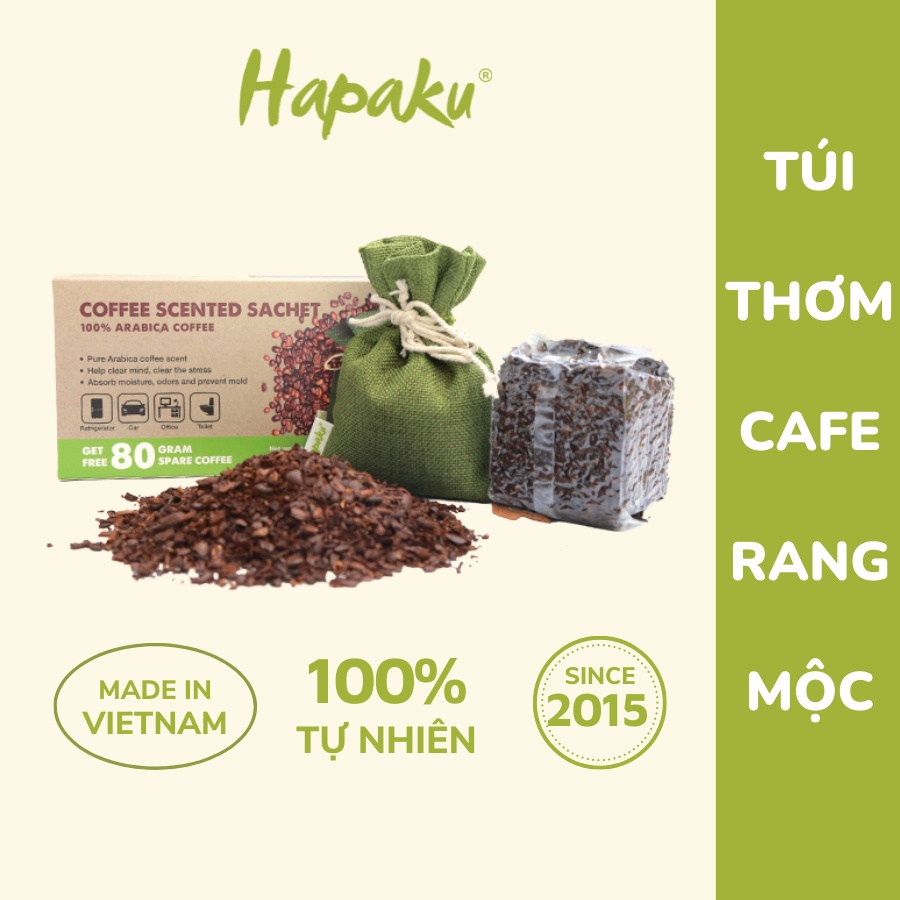 Túi Thơm Cà Phê Arabica - Cà Phê Arabica Nguyên Chất Rang Mộc - Hapaku