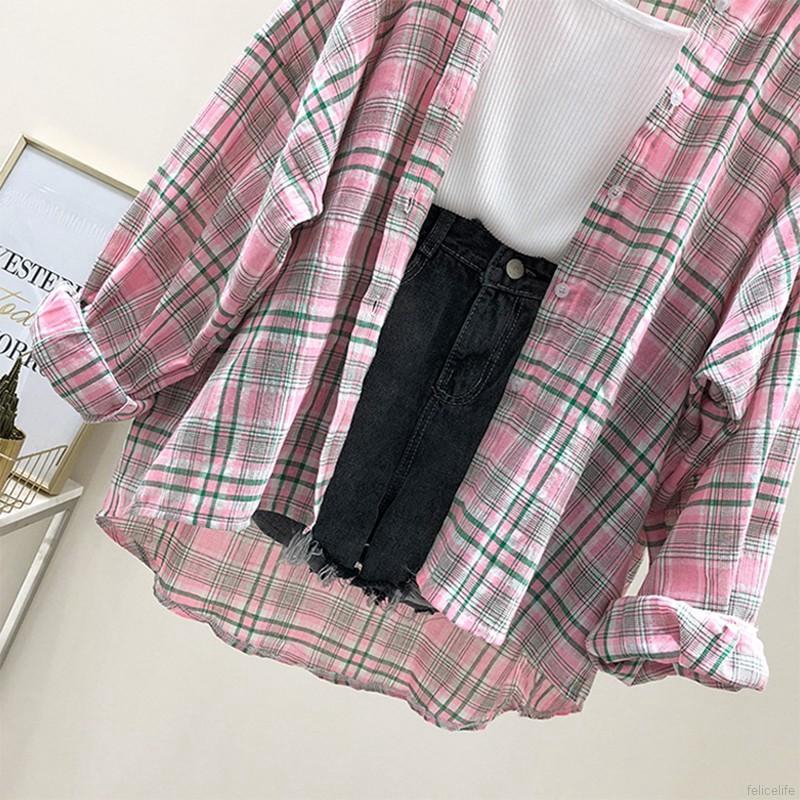 Áo khoác Cardigan chất Chiffon hoạ tiết sọc ca rô