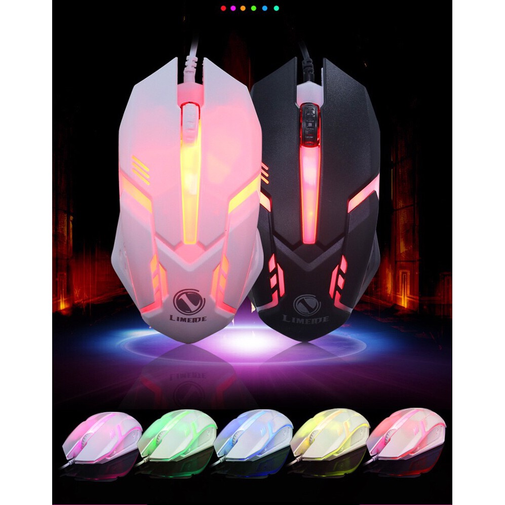 Chuột Máy Tính ❤️FREESHIP❤️ Chuột Gaming Có Led 7 Màu S1, Chuột Có Dây Đẹp