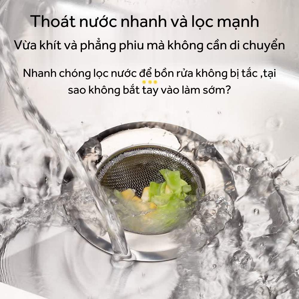 Lưới lọc rác ,lưới lọc rác bồn rửa bát chống tắc nghẽn cho bồn rửa chất liệu inox không gỉ ATILA SHOP