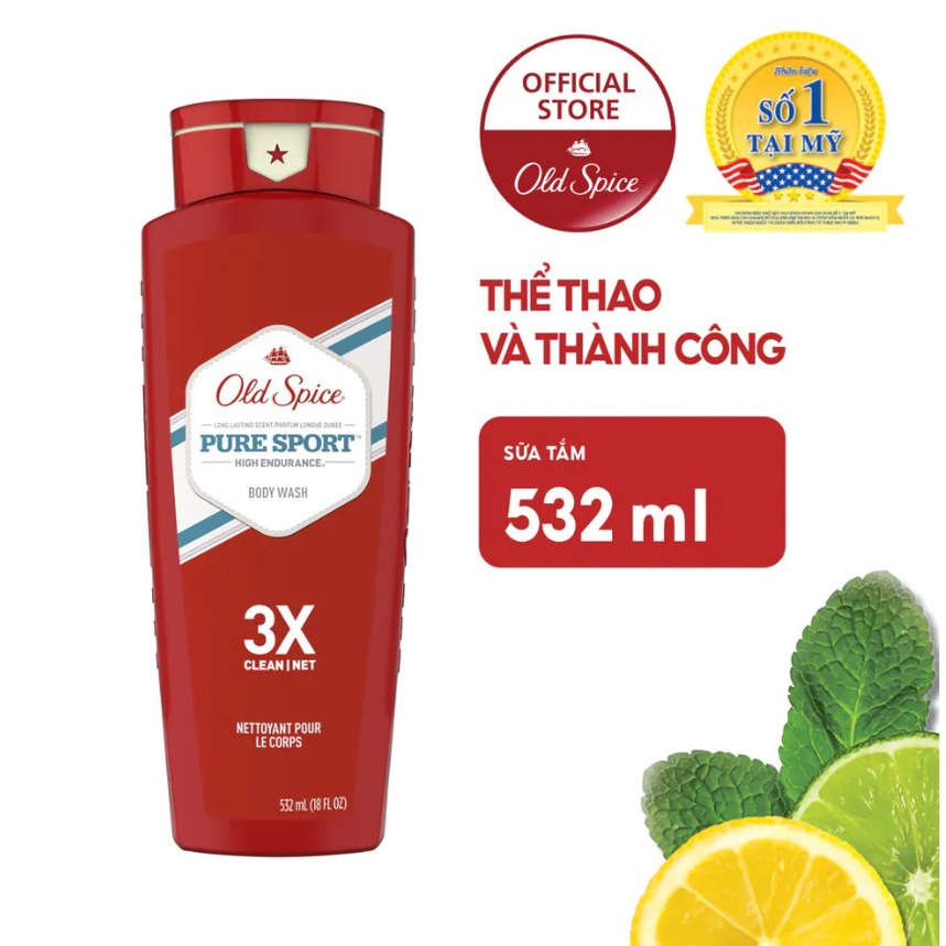 Combo Sáp khử mùi nam và Gel tắm Old Spice nhập khẩu Mỹ nhiều mùi hương