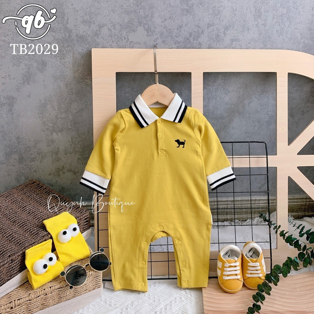 Quần áo trẻ em Quỳnh Boutique Mẫu body len polo viền đen 3 màu cực xinh cho bé