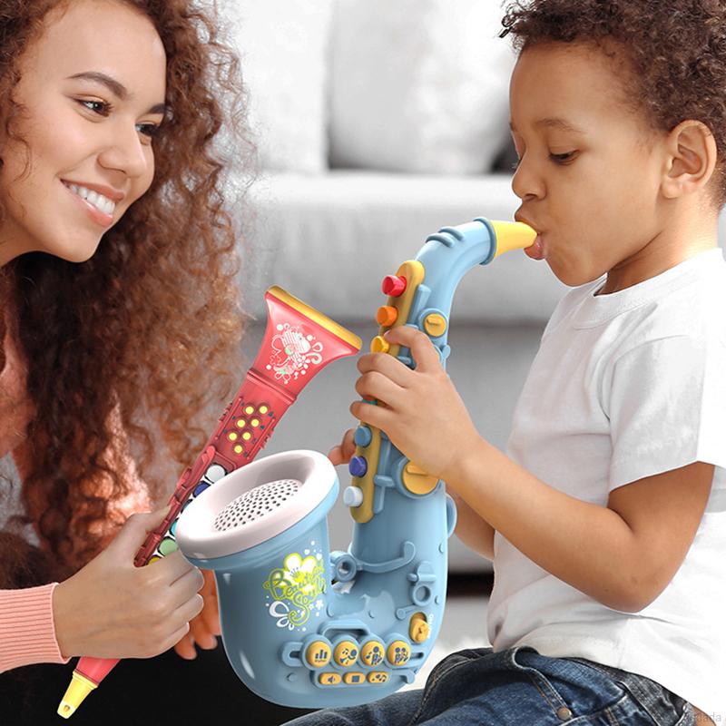 Đồ chơi kèn saxophone có đèn và nhạc cho bé