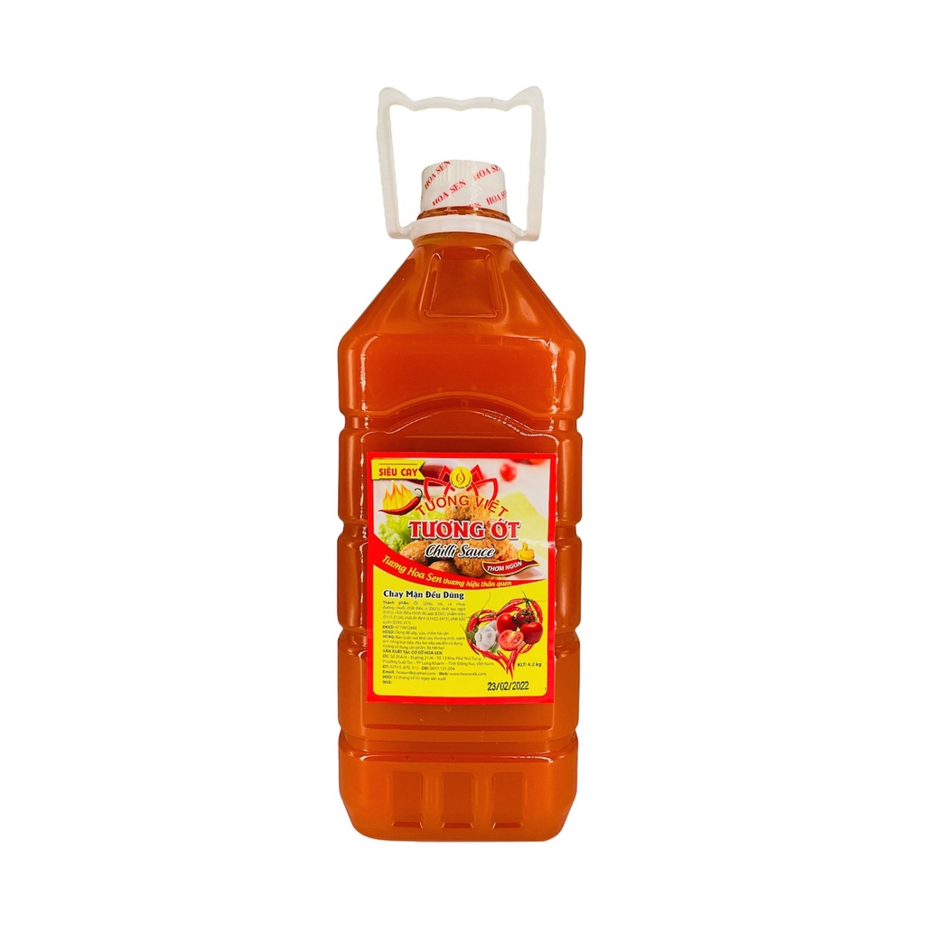 Tương Ớt Bình Pet 4,2kg - Tương Việt Hoa Sen