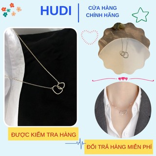 Vòng Cổ Mặt Nhẫn Đôi [hudi] - Dây Chuyền Thiết Kế Đơn Giản Thời Trang Phong Cách Hàn Quốc - Mã DC124