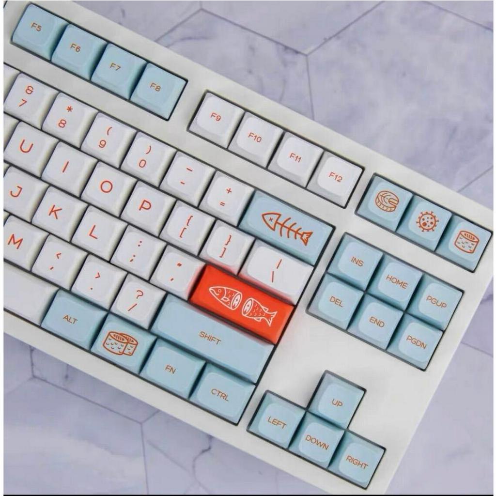Keycap SALMON XƯƠNG CÁ bàn phím cơ Thick PBT PROFILE HSA