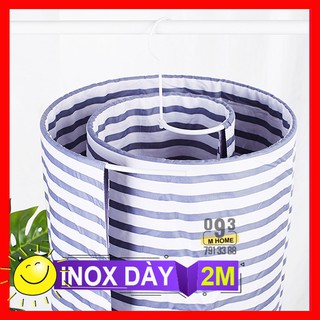 Sào Phơi Đồ Vòng Cung Inox 2 Mét, Móc Treo Quần Áo