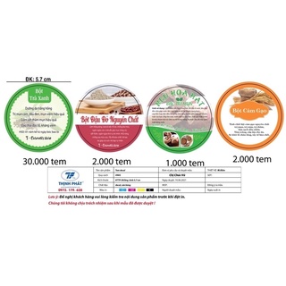 10TEM DÁN BỘT TRÀ XANH
