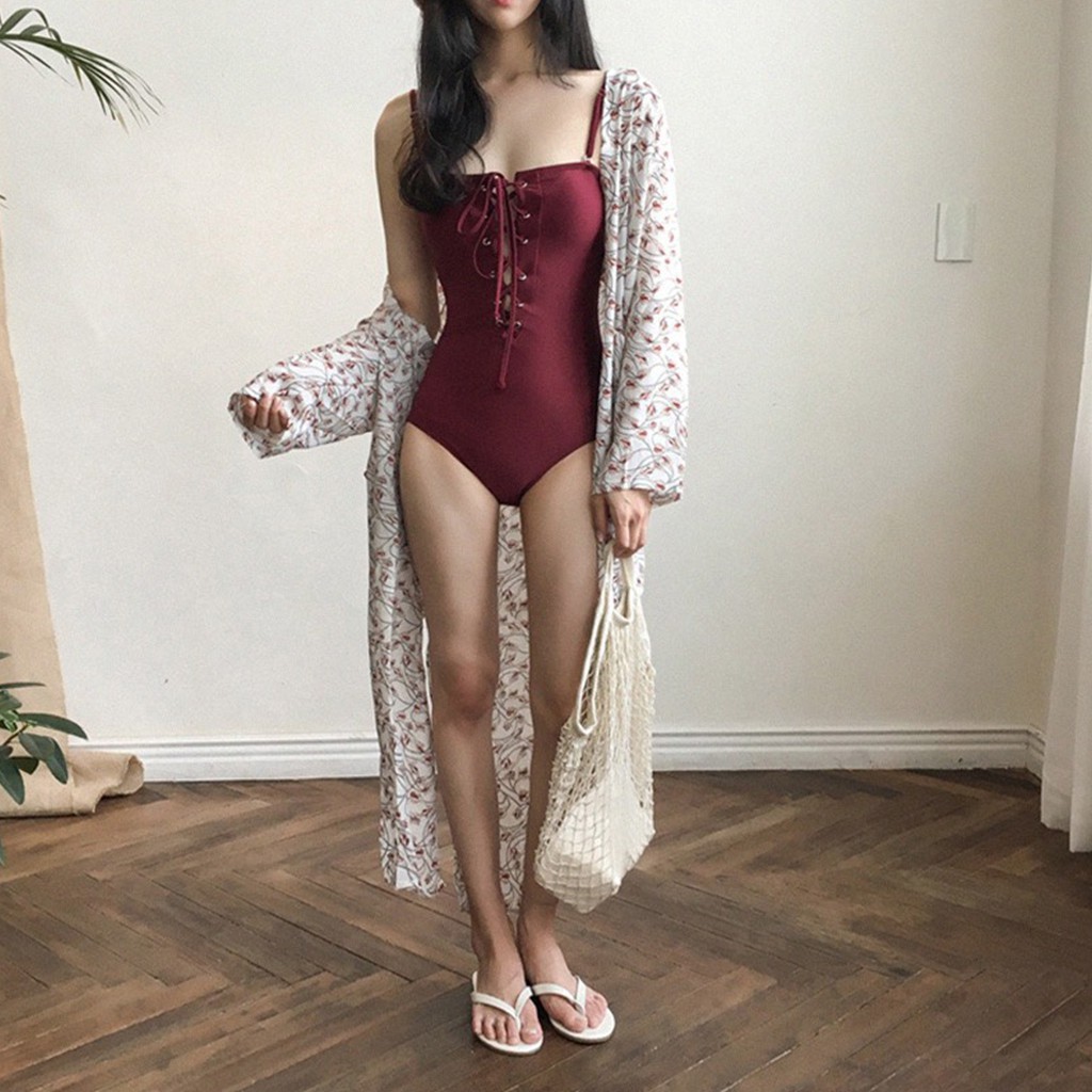 Bikini Đồ Bơi Hàn Quốc Cao Cấp Một Mảnh Đan Dây Ngực Sang Chảnh Chất Thun Lạnh Dày Dặn Co Giãn 4 Chiều Che Khuyết Điểm | BigBuy360 - bigbuy360.vn