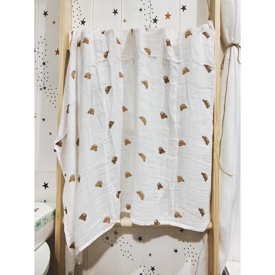 khăn tắm sợi tre gấu - hổ vàng da năng cho sơ sinh