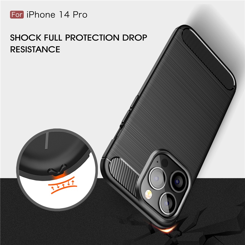 Ốp Điện Thoại Silicon Mềm Siêu Mỏng Sợi Carbon Cho Iphone 14 Pro 14 Max 13 12 11 Pro Max 13 12 Mini Xs Max XR 6 6s 7 8 Plus 5s Se 2020