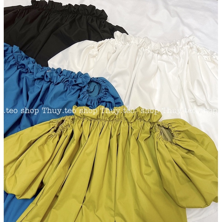 [Hàng sẵn] ÁO TRỄ VAI NỮ TAY BỒNG CỘC TAY DÁNG RỘNG CHẤT MỀM MỊN | BigBuy360 - bigbuy360.vn