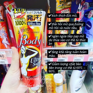 Gel massage giảm mở bụng Esteny Hot Massage Hard Body Nhật Bản