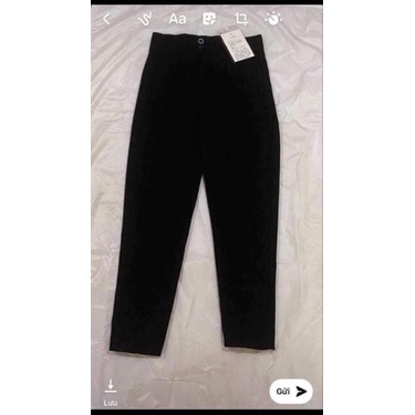 Quần Tây Cạp Liền Baggy 2 Tầng Khuy, Tạo Eo Thon Ảo Miên Man, Chỉ có Màu ĐEn, Max big size 85Kg