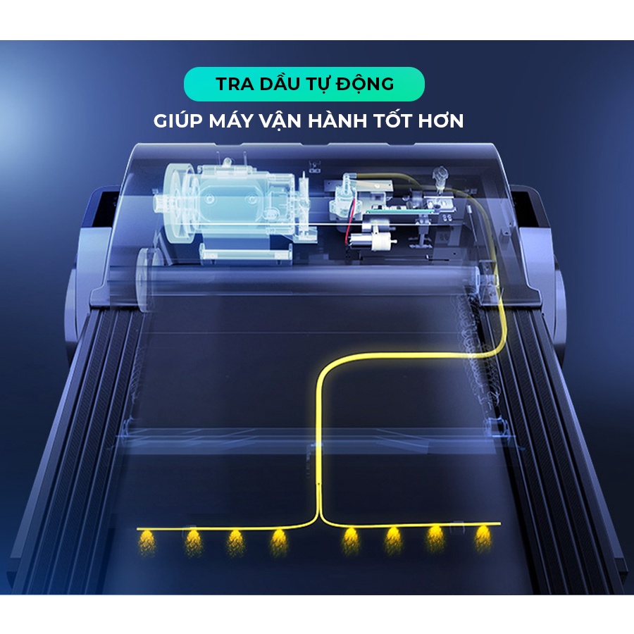Máy chạy bộ tại nhà KingSport BK-8000 Đa Năng có thảm chạy rộng chống trơn trượt, chống ồn, kèm theo đai massage và than