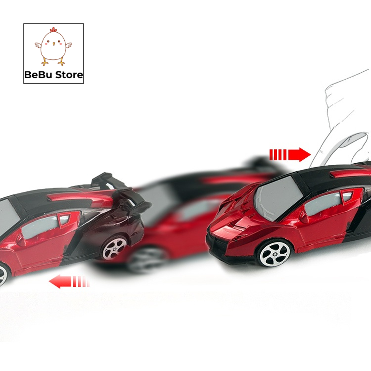 Đồ chơi bé trai - Set 4 chiếc Xe hơi đồ chơi chạy cót bằng nhựa plastic siêu dai - Kiểu dáng xe đua