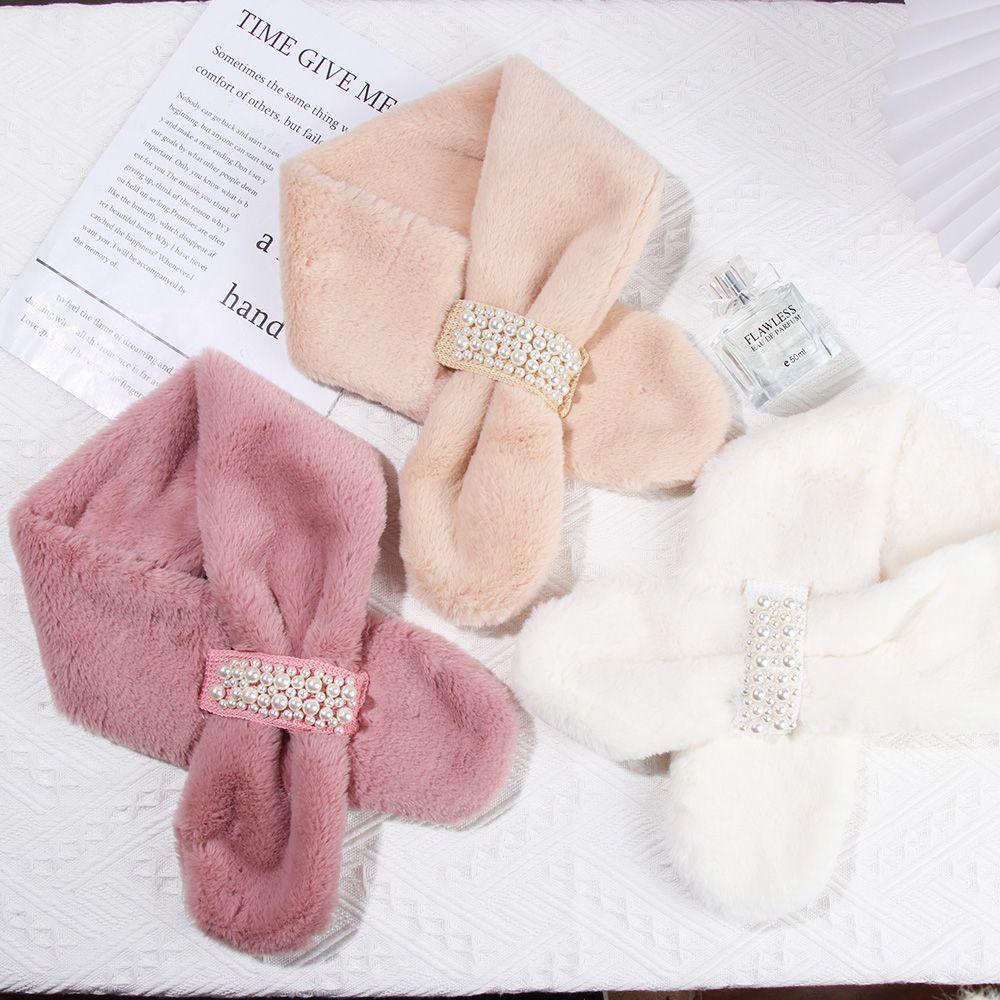 Khăn Choàng Cổ Bằng Lông Thỏ Nhân Tạo Dày Dặn Ấm Áp