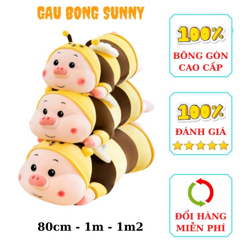 Gấu Bông Ong Lợn ⚡️Đầy Đủ Size + Video Thật⚡️ Cao Cấp Êm Mịn