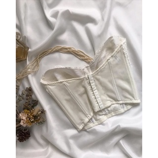 Áo corset croptop ren 2hand(D75)
