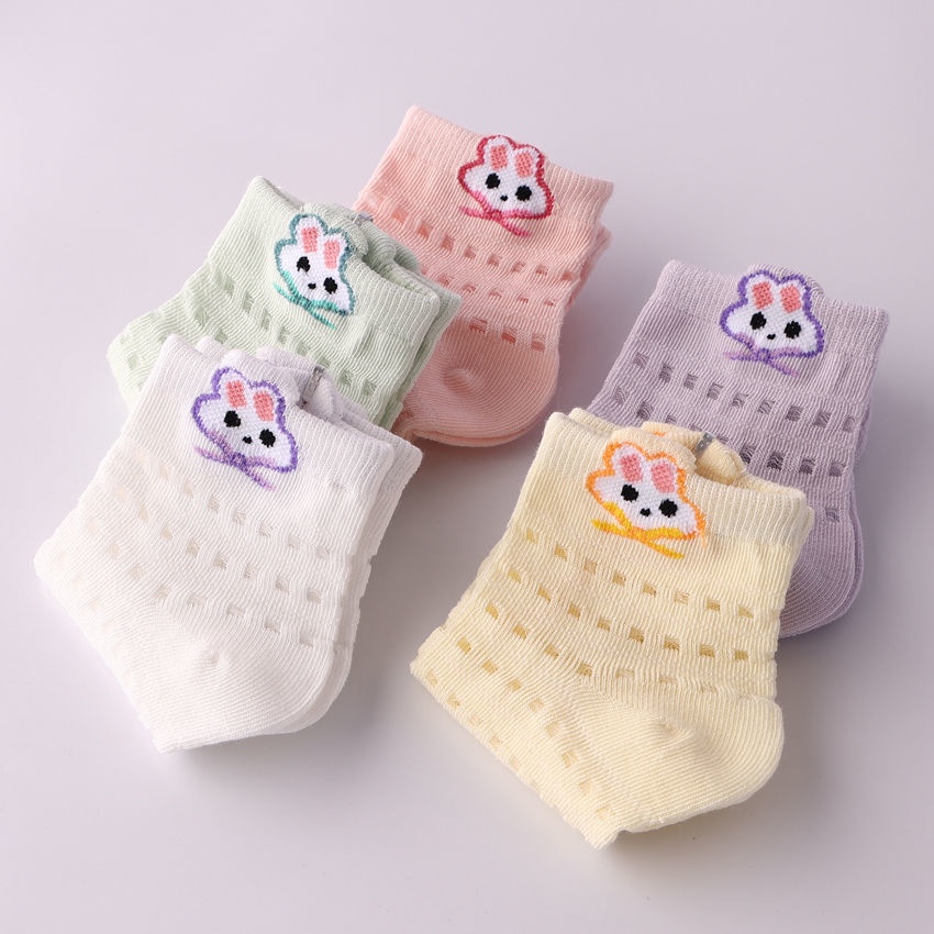 Vớ Cotton Phối Lưới Thoáng Khí Thời Trang Mùa Hè Mới Cho Bé Gái 1-3-6-9-12 Tuổi