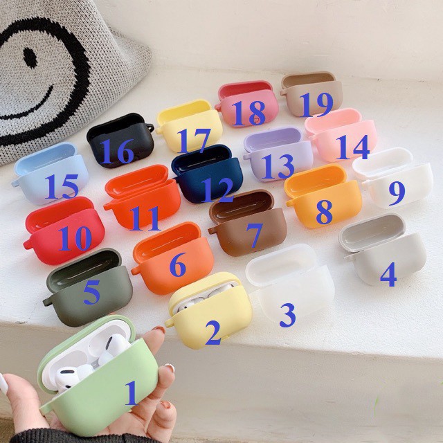 Vỏ Ốp case Airpod Đựng Tai Nghe Airpods Pro Nhiều Màu Cute Chất Liệu Silicon Cao Cấp Hàng Loại 1 Dày Dặn