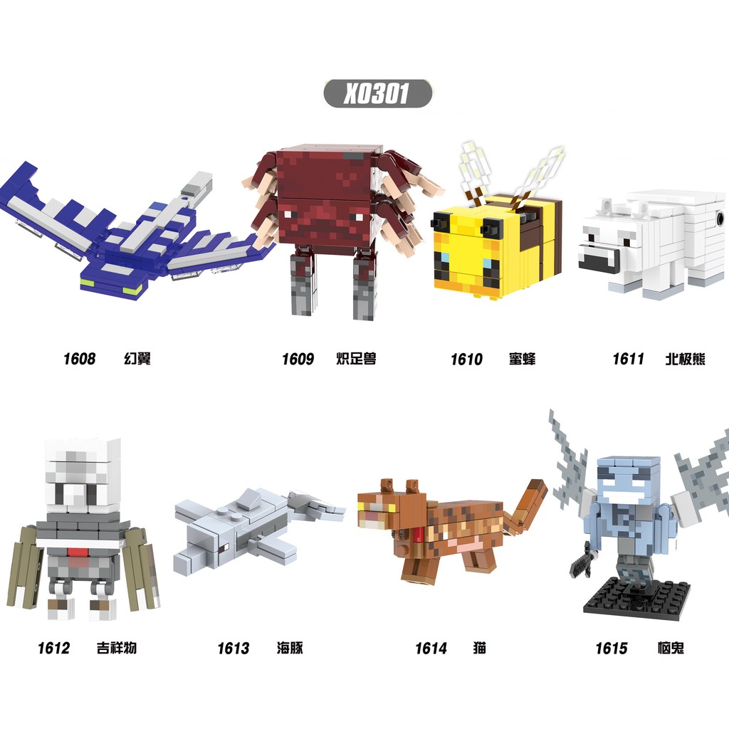 [Mã LIFETOYS1 giảm 30K đơn 99K] Mô Hình Nhân Vật Lego Phong Cách Minecraft Độc Đáo