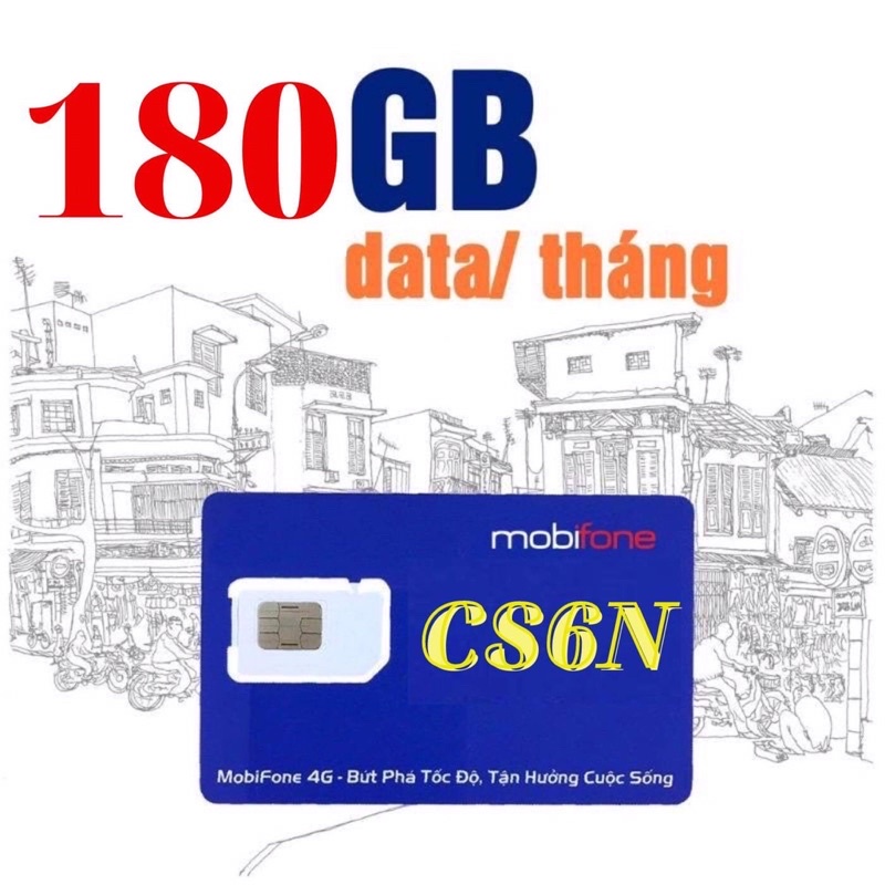 CS6N , DTHN , Dip50: Sim 4g mobifone có ưu đãi lượng data khủng, max băng thông, sử dụng cả năm.