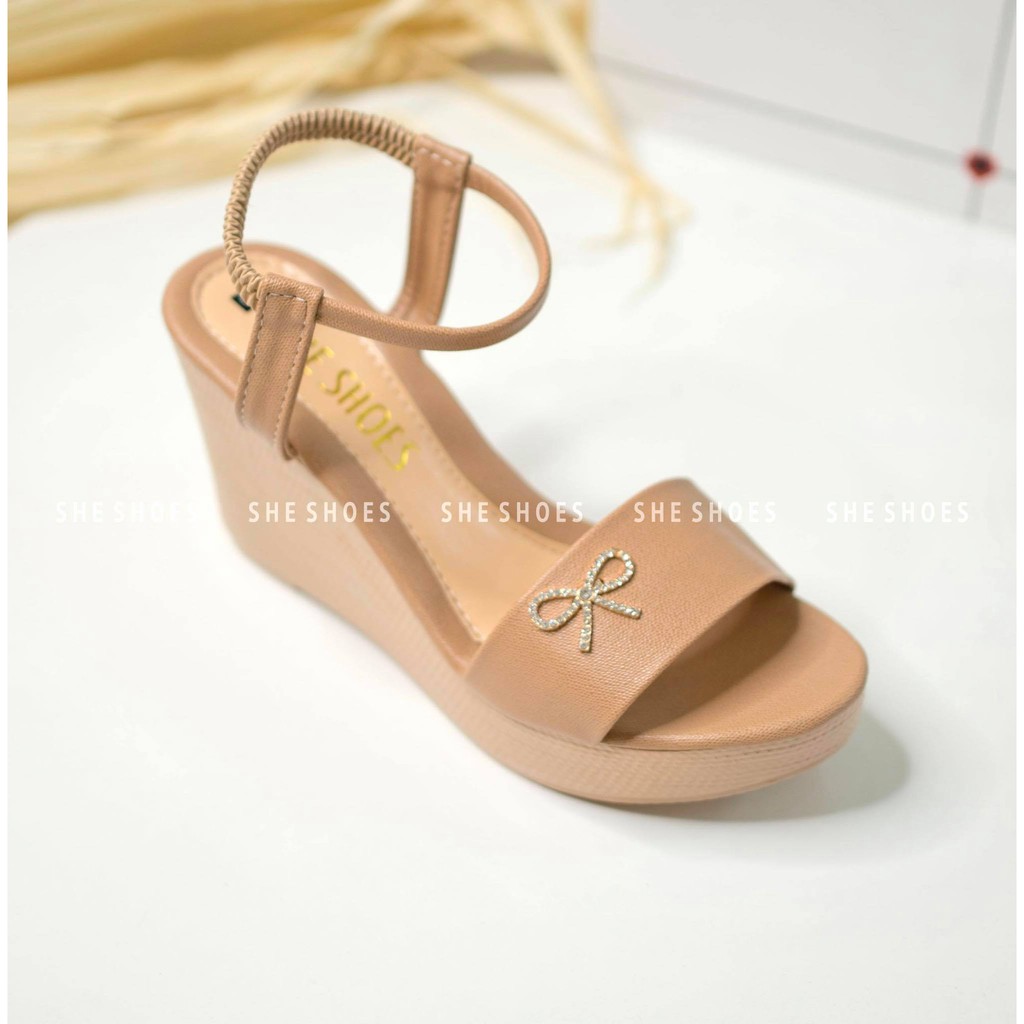 sandal đế xuồng ♥️Freeship♥️ sandal nữ 9p siêu xinh, độc quyền bởi SHE SHOES
