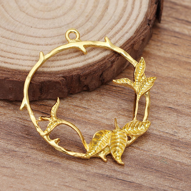1 phiến đúc họa tiết tròn 40mm nguyên liệu làm trâm làm trang sức cổ trang