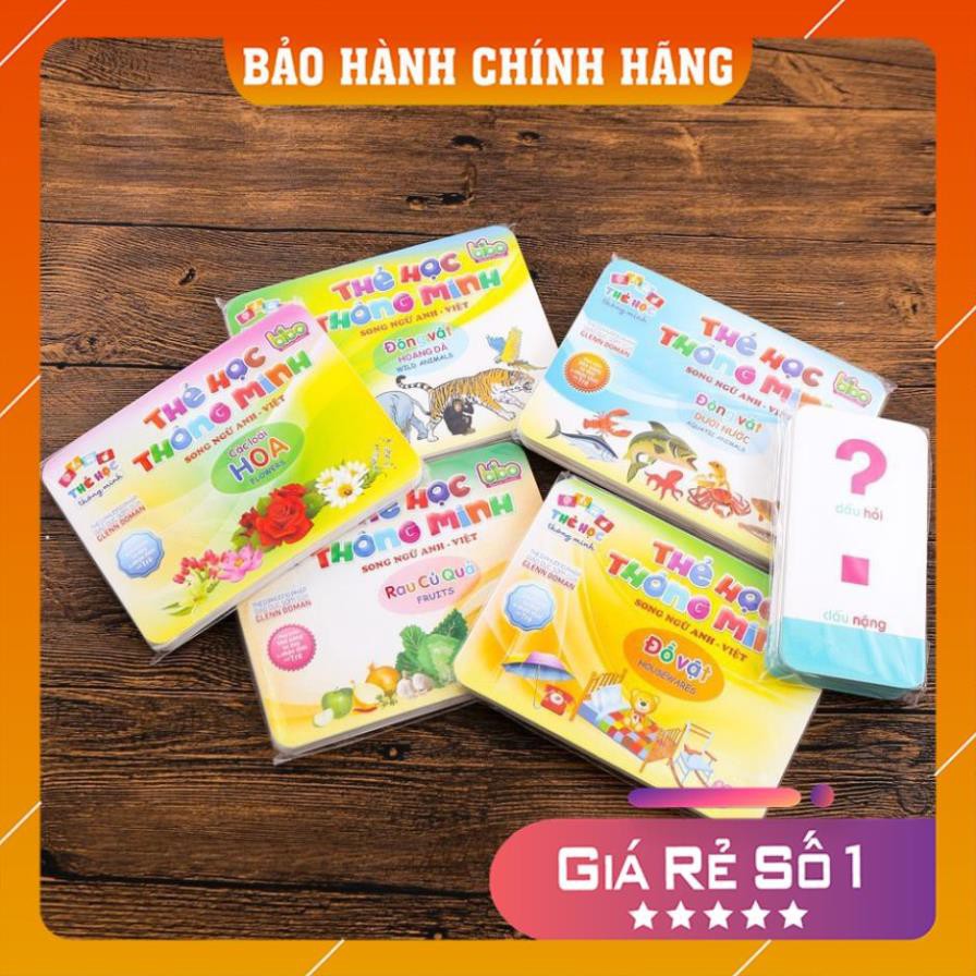 Bộ thẻ học thông minh 12 chủ đề ( 270 THẺ) cho bé loại to tặng kèm bộ chữ cái và số