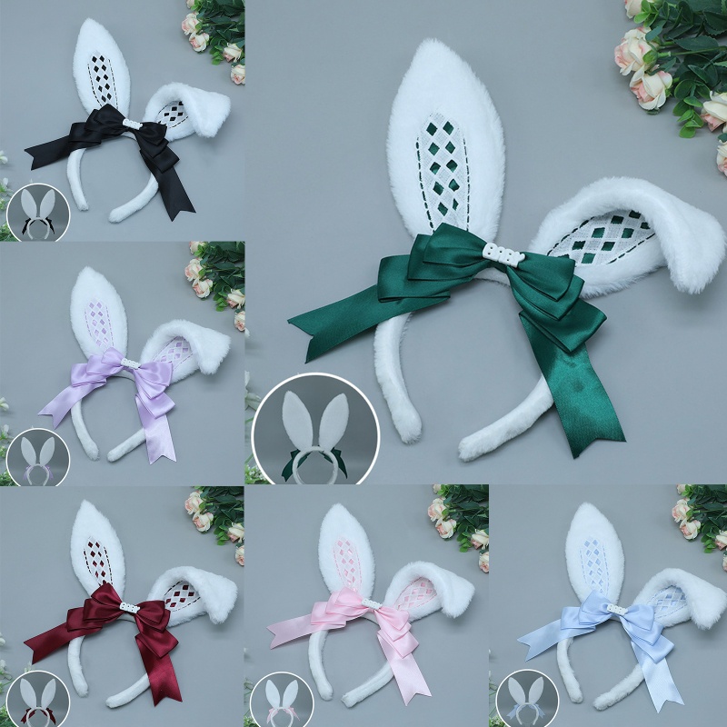 Băng Đô Tai Thỏ Dài Phong Cách Lolita Dành Cho Nữ