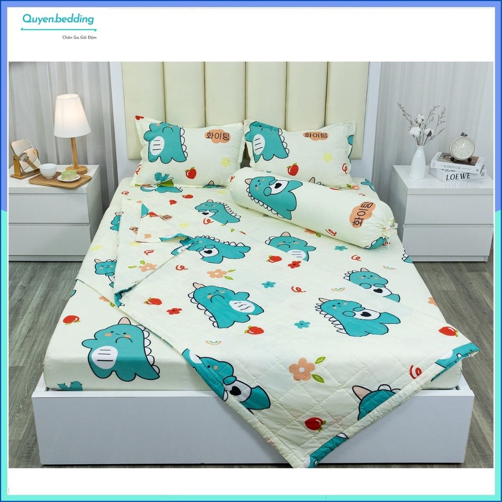 Bộ ga giường 4 món , ga trải giường giá rẻ , drap giường 4 món polly cotton nhiều hình đặc sắc đầy đủ kích thước