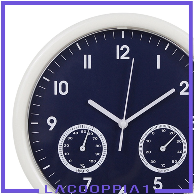 [LACOOPPIA1]Wall Clock Temperature and Humidity Display for Kitchen Bedroom Decor