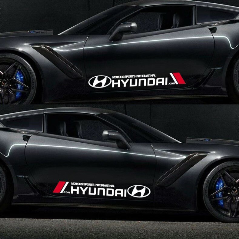 Đề can dán trang trí cửa xe hơi tiện dụng cho Hyundai i10 Kona Getz Accent Elantra Sonata Tucson
