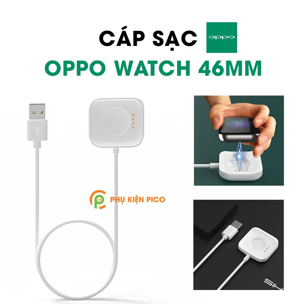 [Mã 2404EL10K giảm 10K đơn 20K] Cáp sạc đồng hồ Oppo Watch 41mm 46mm chiều dài 1m hai màu đen trắng Adapter Smartwatch