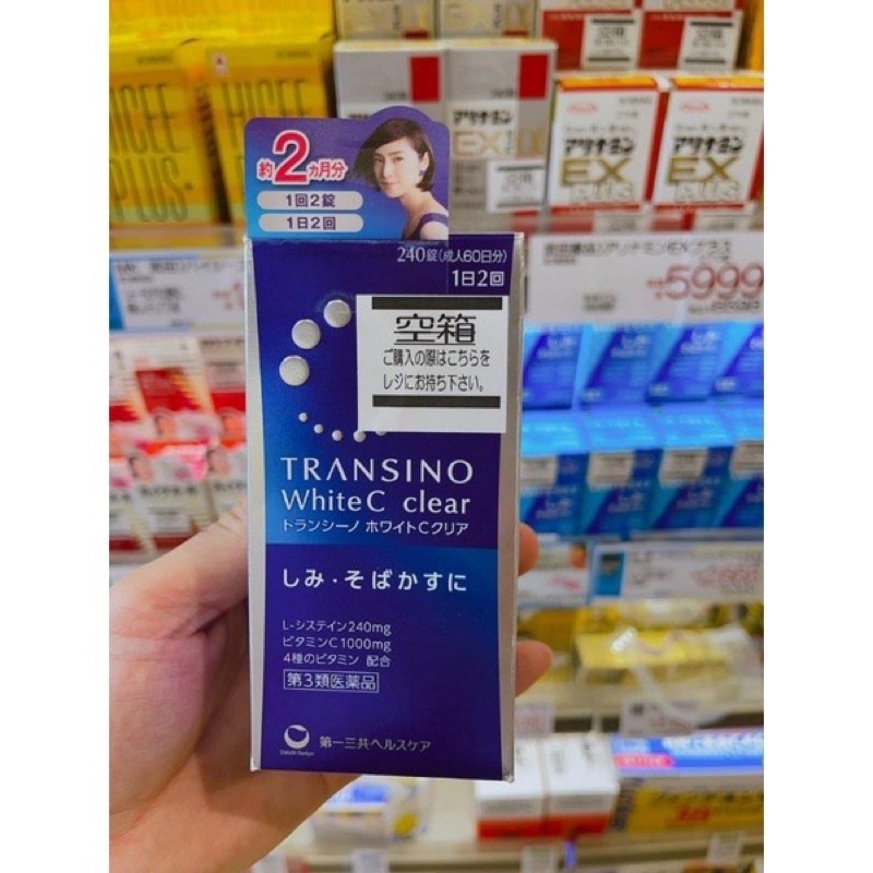 Viên uống trắng da Transino white C nhật bản 120v và 240v