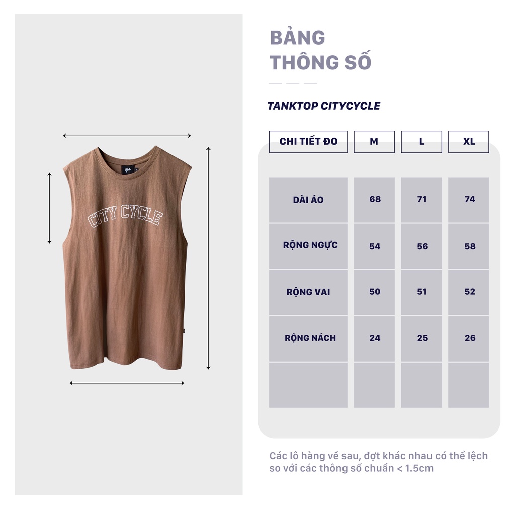 Áo tanktop nam nữ in hình City Cycle - áo ba lỗ sát nách unisex Local Brand